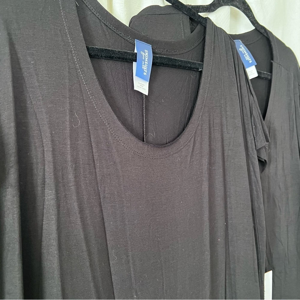 NWT Bundle of 2 Swimsuits For All Black Maxi Casual Dress Coverup size 2X - Picture 5 of 7